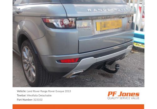 Land Rover Range Rover Evoque 2011 Onwards Westfalia Detachable Towbar