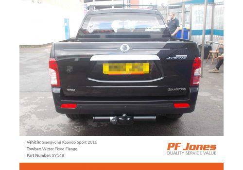 SsangYong Korando PickUp 2014 Onwards Witter Fixed Flange Towbar