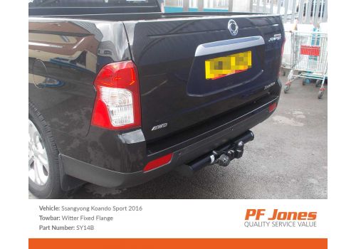 SsangYong Korando PickUp 2014 Onwards Witter Fixed Flange Towbar
