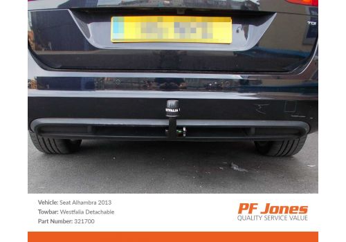 Seat Alhambra Oct 2010 Onwards Westfalia Detachable Towbar