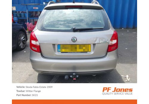 Skoda Fabia Estate 2007 on Witter Flange towbar