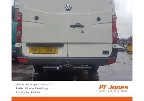 Volkswagen Crafter Van 2006 Onwards PF Jones Fixed Flange Towbar Without Step