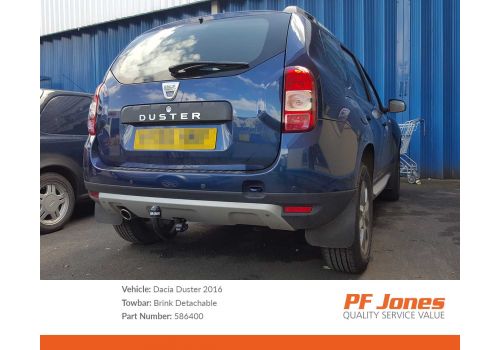 Dacia Duster Closed Off-Road Vehicle 2014 Onwards Brink Detachable Tow Bar