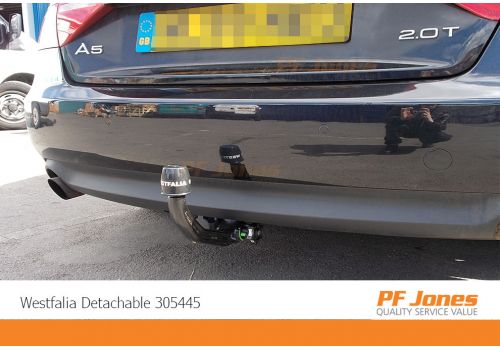 Audi A5 Westfalia Detachable towbar side view neck fitted