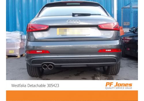 Audi Q3 Westfalia Detachable Towbar Rear View Neck Removed 305423