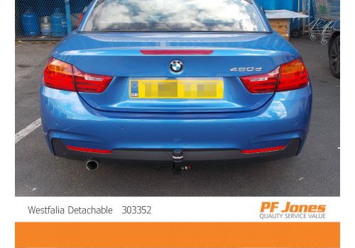 BMW 4 Series Couple Westfalia Detachable Towbar, Rear View