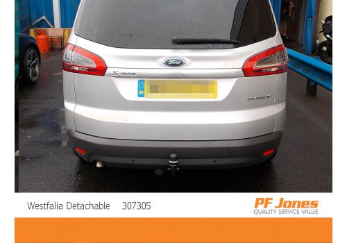 Ford S Max Westfalia Detachable Neck Fitted Stand Back Angle