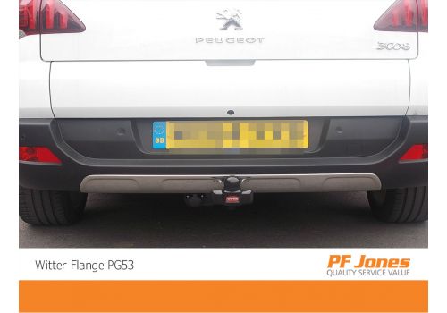 Peugeot 3008 Crossover Witter Fixed Flange Towbar Fitted