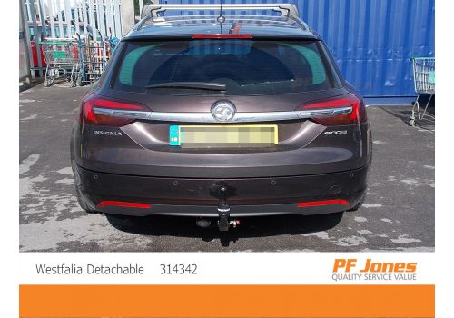 Vauxhall Insignia Sports Tourer Westfalia Detachable Towbar Neck Fitted Rear Angle