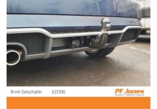 Audi A3 Sportback (8VA) 07/2016 Onwards Brink Detachable Towbar Neck Close Up Two