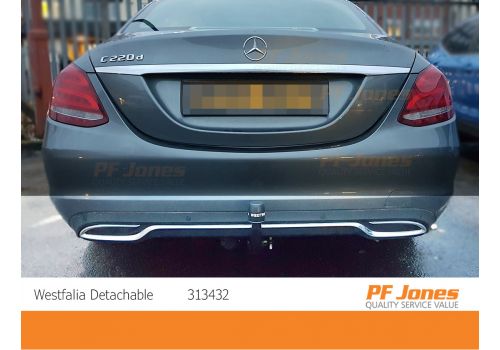 Mercedes C Class Saloon Westfalia Detachable Towbar Neck Fitted Close Up