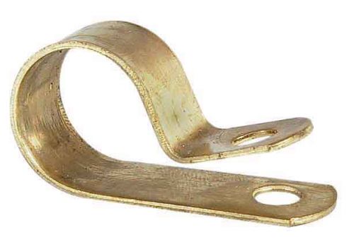 Brass P Cable Clips for 5mm diameter cable 0-002-66
