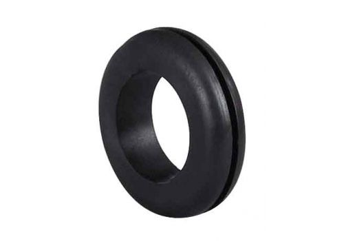 Black PVC Wiring Grommets for 9.25mm Panel Hole, 6.35mm diameter hole, 0-447-04