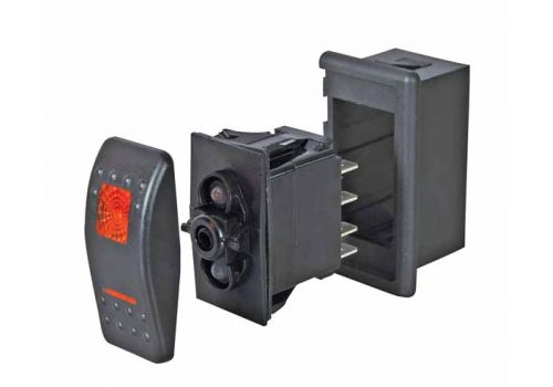 On/Off/Momentary On Double-Pole Two-Illumination Two-Position Rocker Switch Body 0-785-62