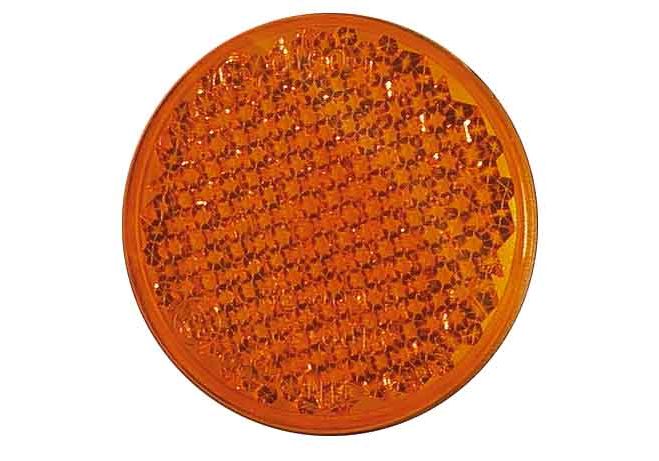 Vintage Style Honda Amber Reflectors (Pair) – Chrome Bezel, 60mm, Fits ATC90 CB CL CM SL XL ST ZB50